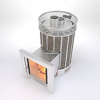 Печь для бани Услада Керама Профи Плазма, короб 250мм, каменка комби. Печь для бани и сауны.