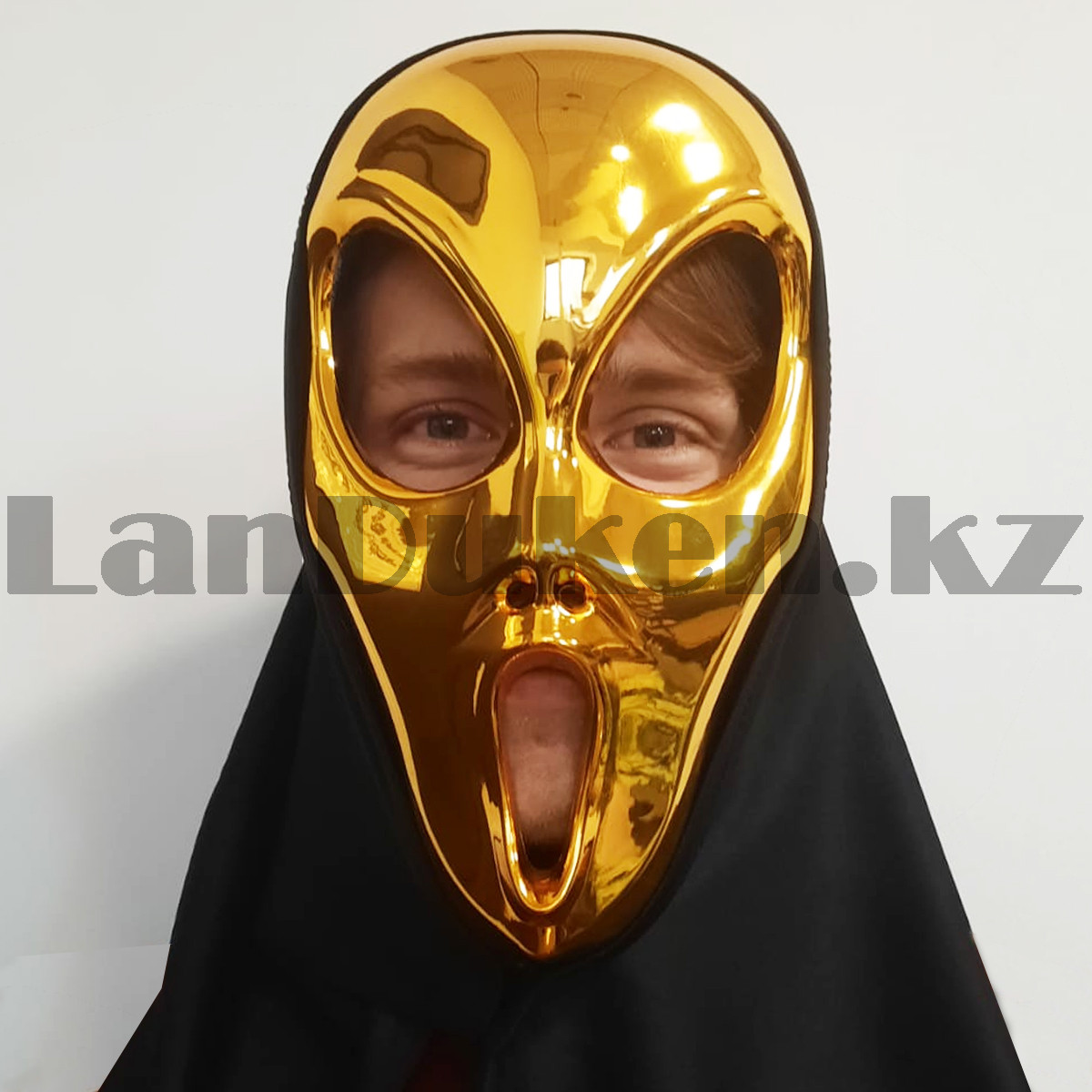 Маска Крик с капюшоном золотистого цвета глянцевая, фото 1