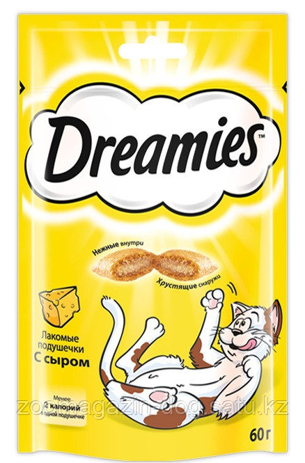 DREAMIES лакомство для кошек c сыром, 60 гр