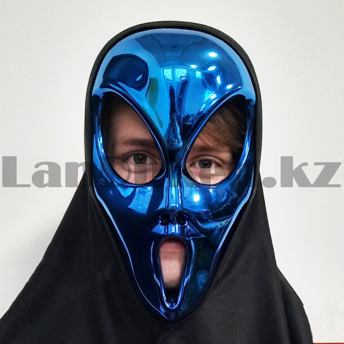 Маска Крик с капюшоном синего цвета глянцевая, фото 1