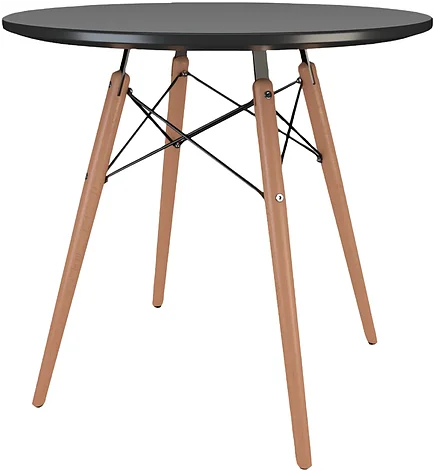 Стол обеденный byROOM Home Fika-80 круглый, черный, фото 2