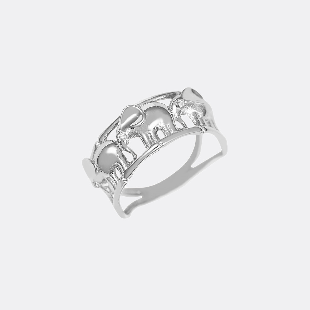 Кольцо из серебра без вставок АВРОРА 81622 покрыто родием - фото 1 - id-p106742872