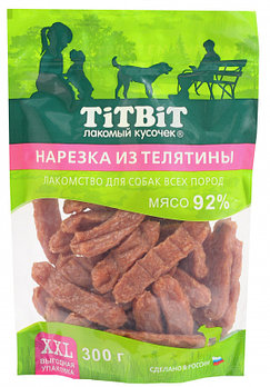 TitBit нарезка из телятины для собак всех пород 300гр