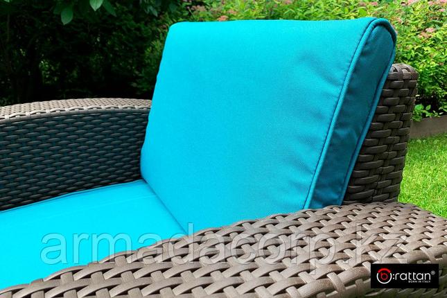 Комплект чехлов на подушки для мебели Rattan Premium, нео изумруд, фото 3