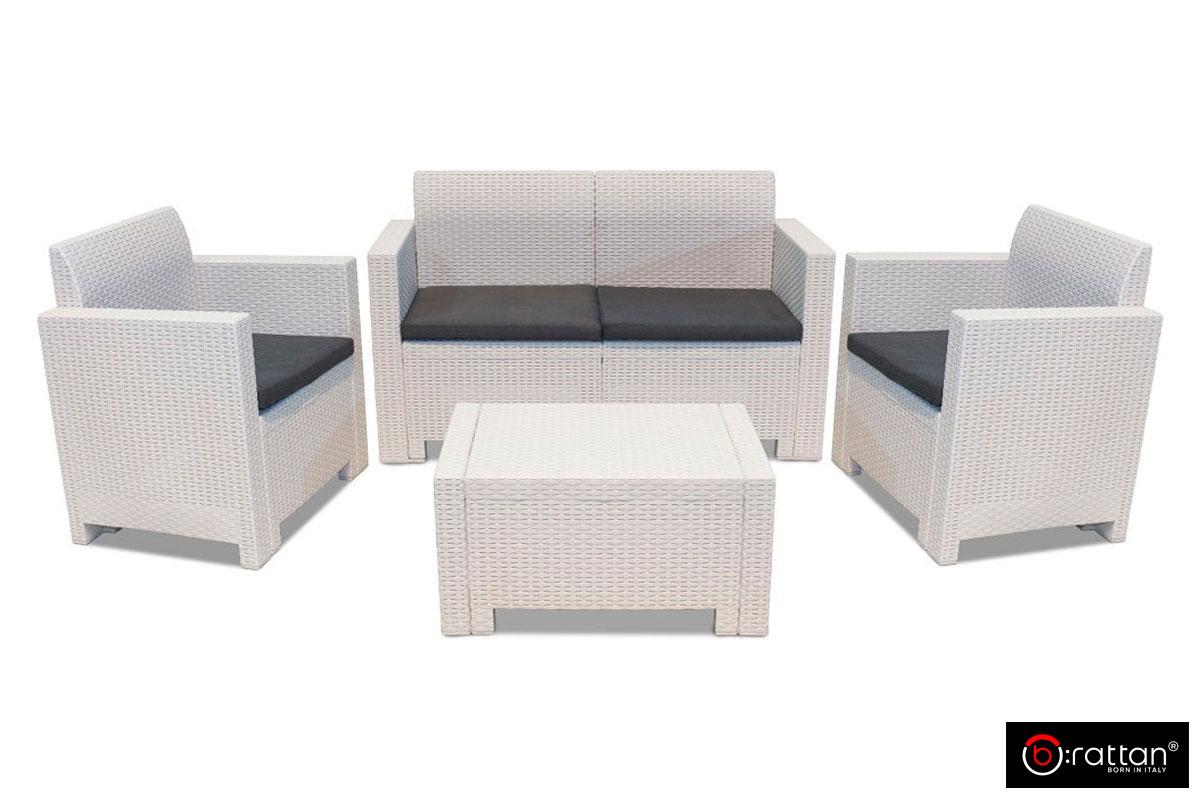 Bica, Италия Комплект мебели NEBRASKA 2 Set (диван, 2 кресла и стол), белый - фото 1 - id-p106527887