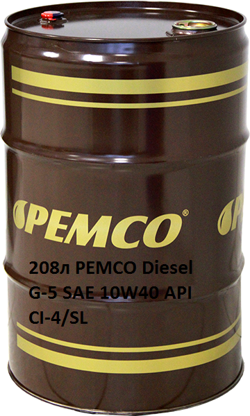 PEMCO Diesel G-5 SAE 10W40 API CI-4/SL - фото 1 - id-p106762522
