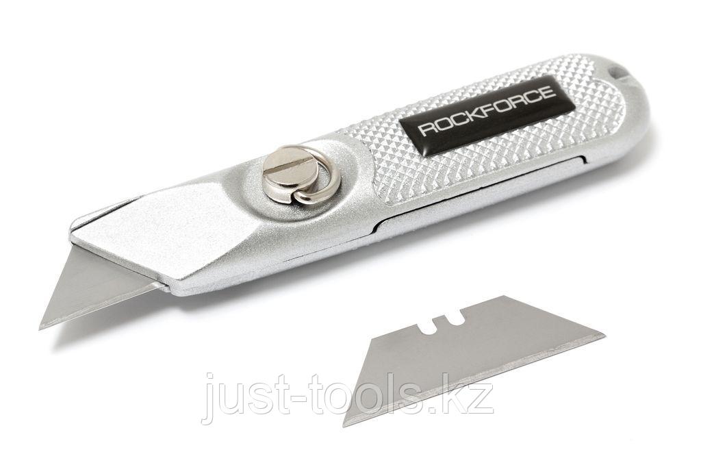 ROCKFORCE Нож универсальный в металлическом корпусе с запасными лезвиями 2шт, на блистере ROCKFORCE RF-5055P44 - фото 1 - id-p106765890