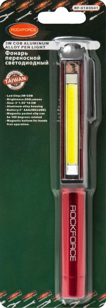 ROCKFORCE Фонарик переносной светодиодный в комплекте с батарейками (CUB, 3xAAA), в блистере ROCKFORCE - фото 1 - id-p106765990
