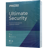 Pro32 Ultimate Security подписка на 1 год на 3 устройства box антивирус (PRO32-PUS-NS(BOX)-1-3 KZ)