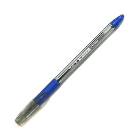 Ручка шариковая, 0.7мм, синяя, корпус прозрачный, с резиновым упором для пальцев Epene - фото 1 - id-p106782593