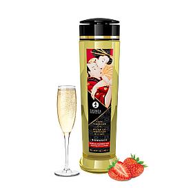 Эротическое массажное масло от SHUNGA с ароматом Клубники и Шампанского, 240 мл