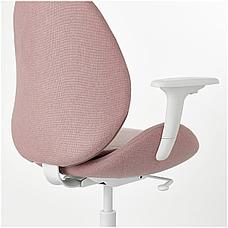 Стул рабочий ХАТТЕФЬЕЛЛЬ Гуннаред коричнево-розовый ИКЕА, IKEA, фото 2