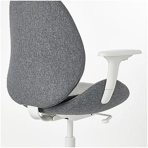 Стул рабочий ХАТТЕФЬЕЛЛЬ Гуннаред классический серый ИКЕА, IKEA, фото 2