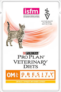 Pro Plan VETERINARY DIETS OBESITY пауч для кошек при ожирении с курицей , 85гр