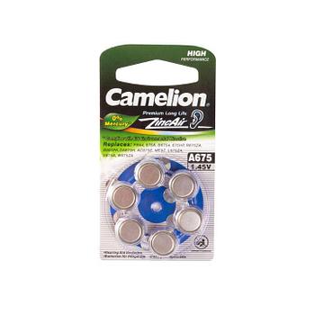 Батарейка CAMELION Zinc Air A675-BP6(0%Hg) 6 шт. в блистере