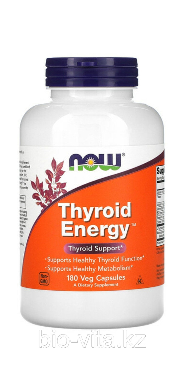 Энергия щитовидной железы, 180 капсул.  Now Foods
