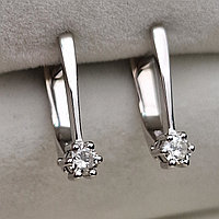 Золотые серьги с бриллиантами 0.18 Ct I1/H VG-Cut