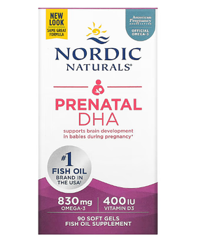 Nordic Naturals, пренатальная ДГК, без добавок, 830 мг, 90 капсул
