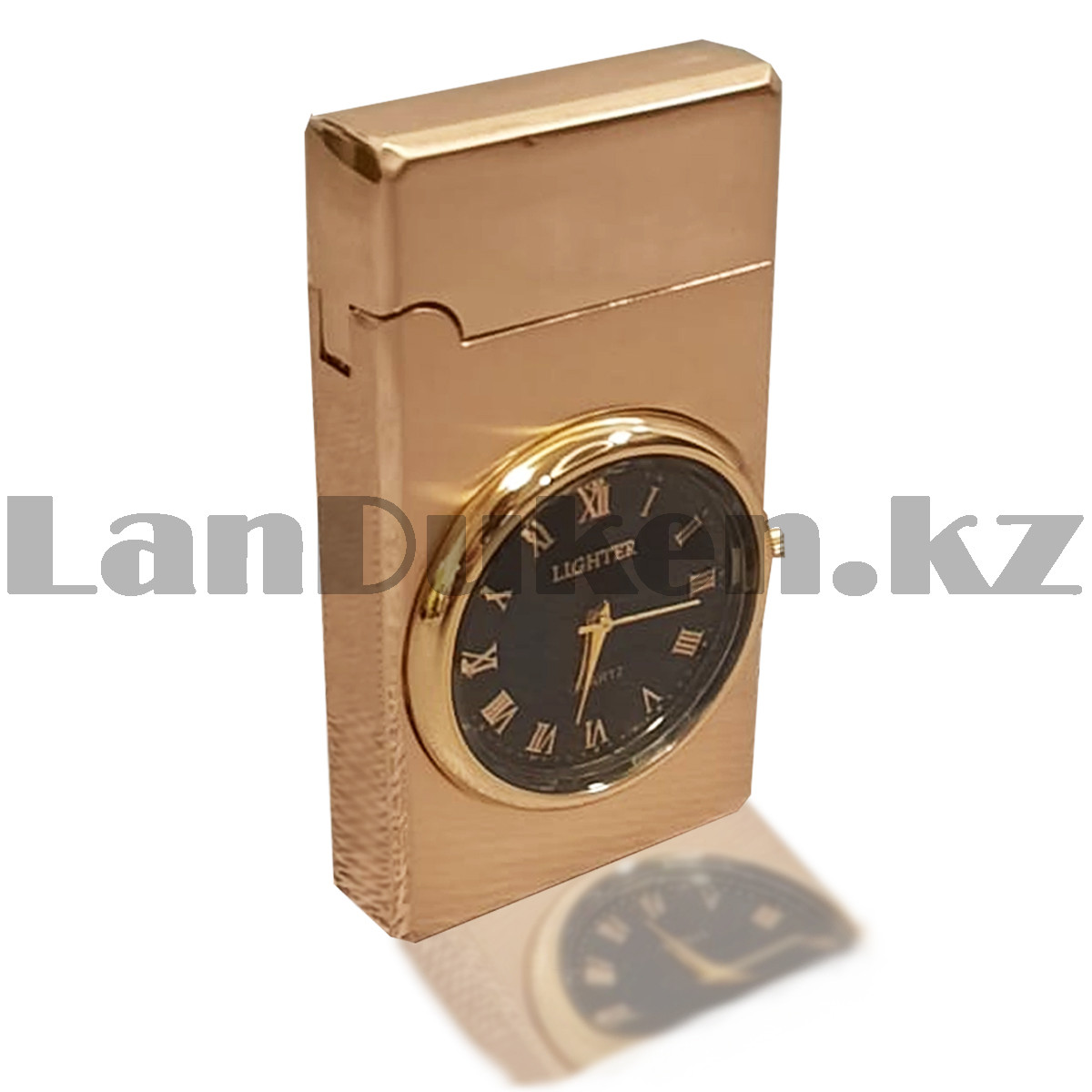 Подарочная зажигалка газовая с часами с подсветкой сувенирная Lighter ...