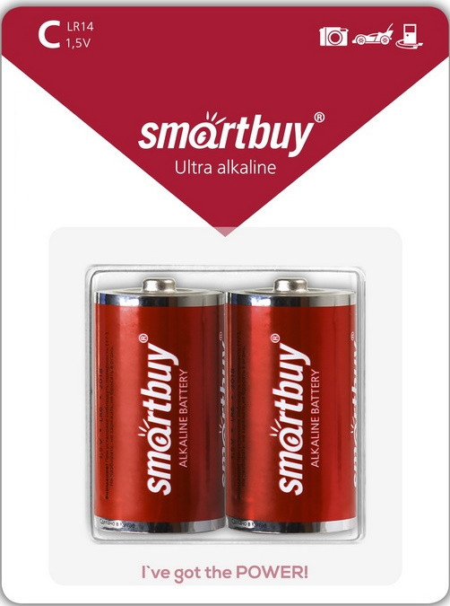 Батарейка алкалиновая (щелочная) Smartbuy C LR14