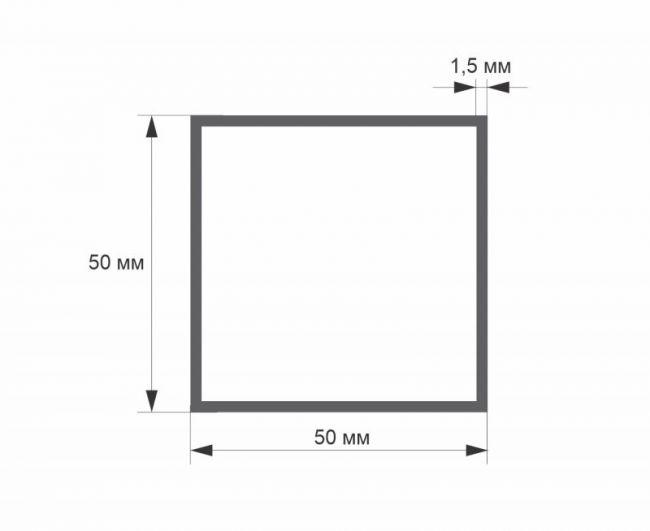 Труба квадратная 50х50х1,5мм - фото 2 - id-p106803458