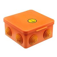 Коробка уравнивания потенциалов 100х100х55, IP54, ОП, оранжевый негорючая ПВ-0 Gusi