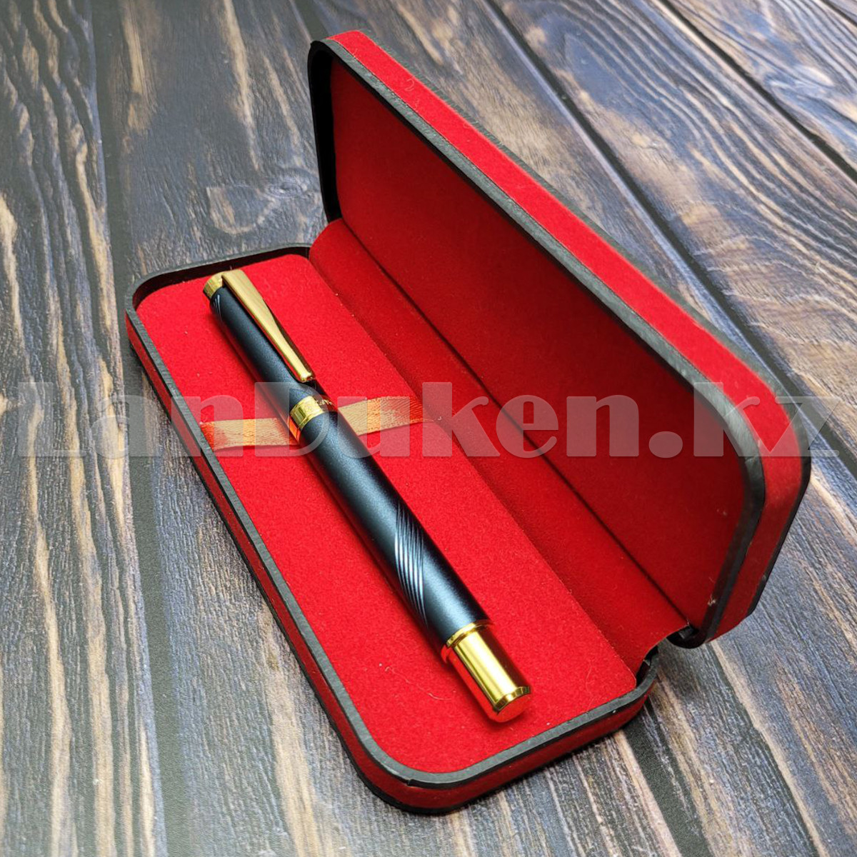 Подарочная ручка-роллер в футляре 8055 голубой металлик - фото 1 - id-p106803070