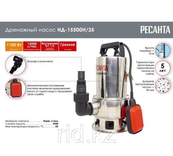 Дренажный насос Ресанта НД-15500Н/35 77/2/2 - фото 4 - id-p106803793