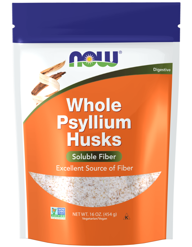 Whole Psyllium Husks bag, 454 g (16 oz), NOW - фото 1 - id-p96303422