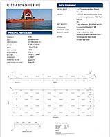 Грузовая баржа с плоской верхней палубой