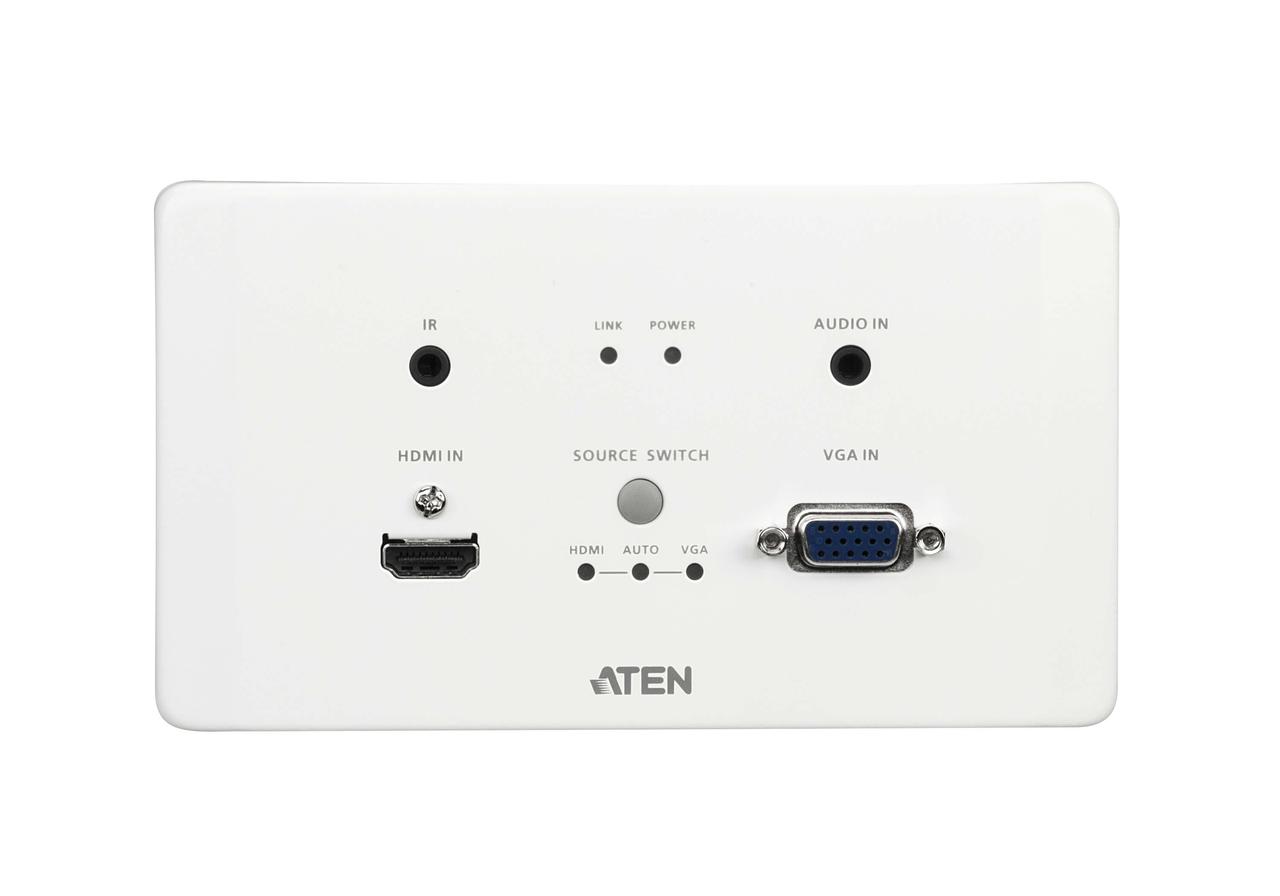 HDMI&VGA HDBaseT Настенный передатчик с монтажной панелью EU/PoH (4K@100м / 1080p@150м) VE2812AEUT ATEN - фото 5 - id-p106807402