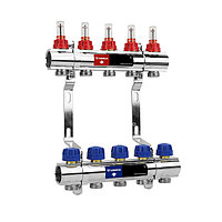 Коллекторы из латуни с расходомерами