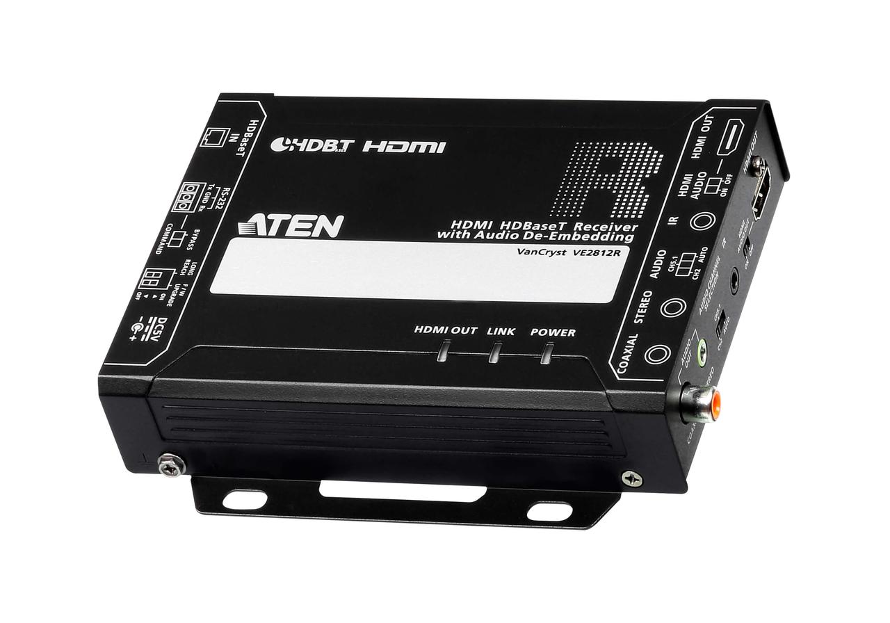 HDMI HDBaseT приемник с извлекателем звука (4K@100 м) (HDBaseT Class A)  VE2812R ATEN