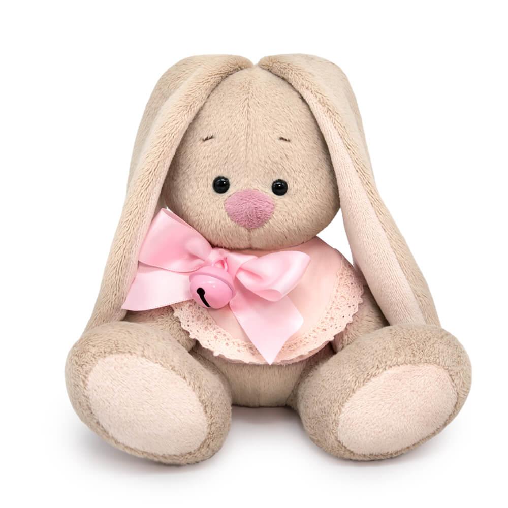 Мягкая игрушка Zaika Mi Зайка Ми в слюнявчике с бубенчиком (малыш), фото 1