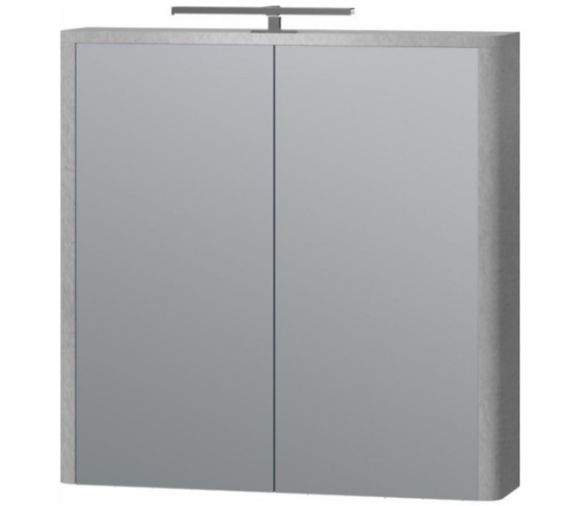 Зеркальный шкаф ЮВЕНТА LvrMC-70 структурный серый - фото 1 - id-p106809774