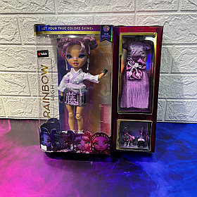 Оригинальная кукла Rainbow High Lila Yamamoto Mauve Purple Fashion Doll