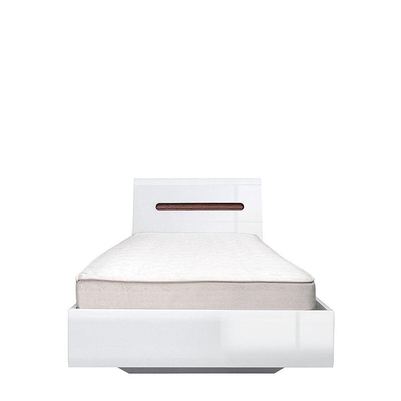 Кровать LOZ/90 (каркас с уголками) Ацтека 022 (белый/белый глянец+венге магия) - фото 1 - id-p106812394