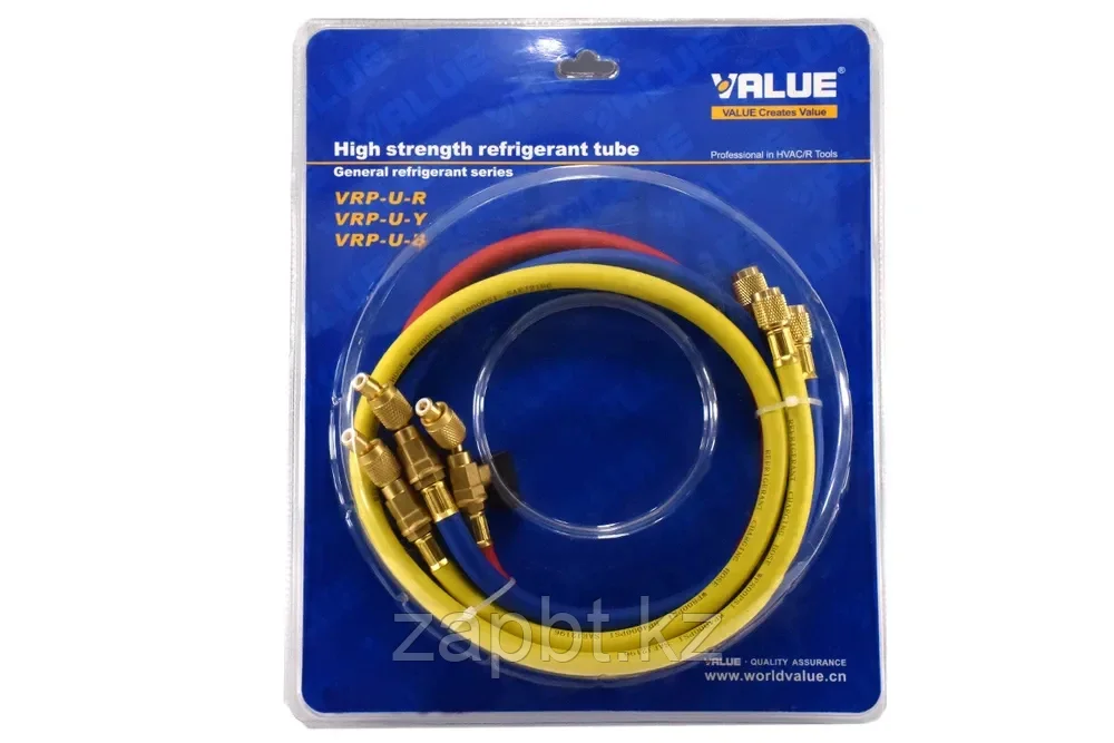Шланги заправочные VALUE VRP-C-RYB 1,5м R410A с вентилями (комплект-3шт)