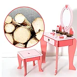 Деревянное Трюмо принцессы со стульчиком 8410 розовый, фото 6