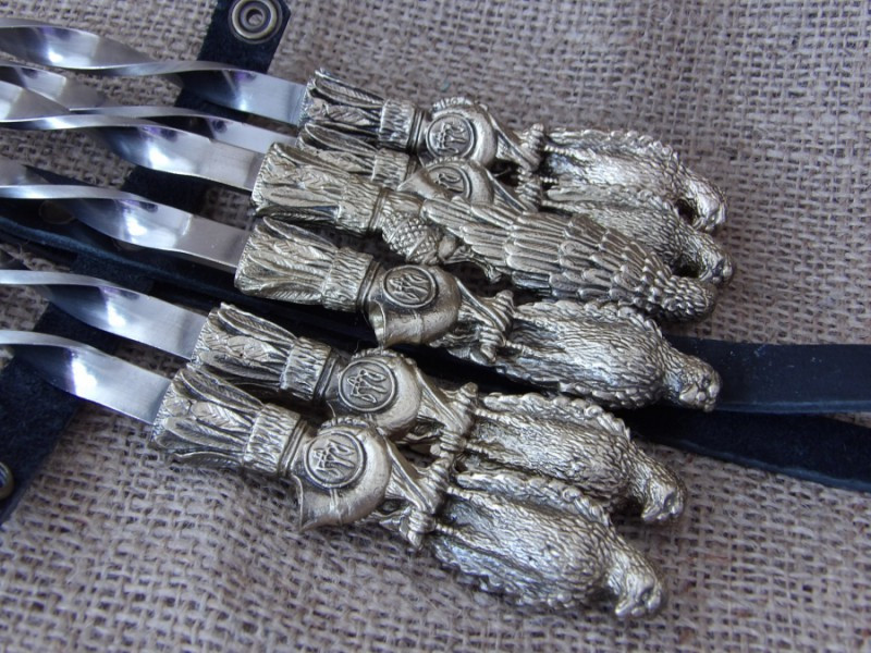 Набор шампуров "Птицы" с ножом - фото 4 - id-p106814722