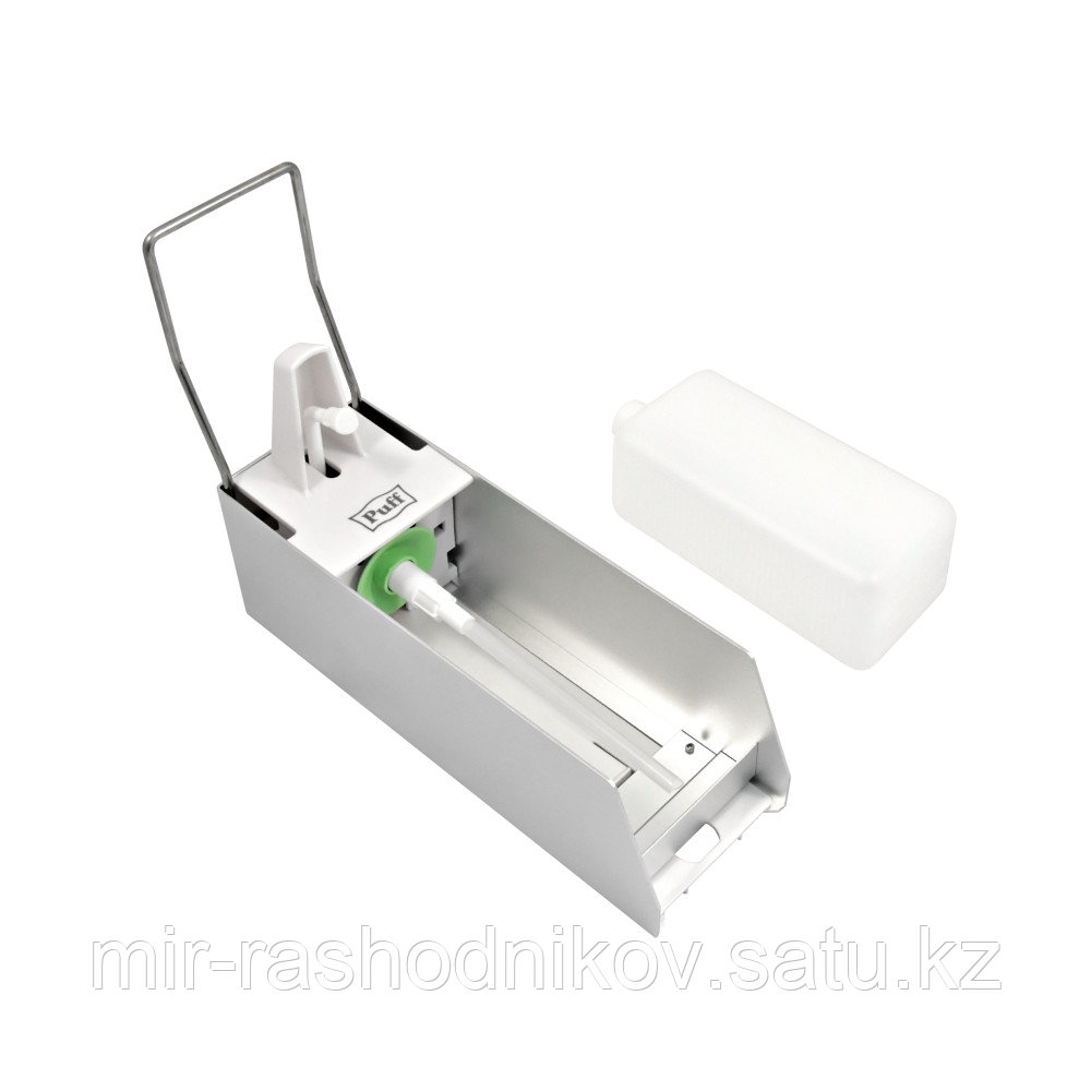 Дозатор для жидкого мыла пластик puff-8115 белый с серой кнопкой 1 л - фото 6 - id-p106816120