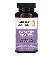 Manuka doctor radiant beauty, коллаген и мед манука, 30 капсул