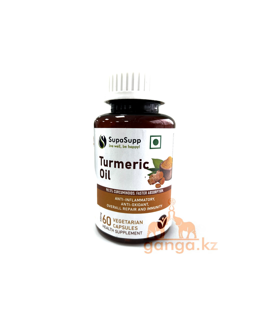 Масло куркумы в капсулах (Turmeric oil SRISRI), 60 кап