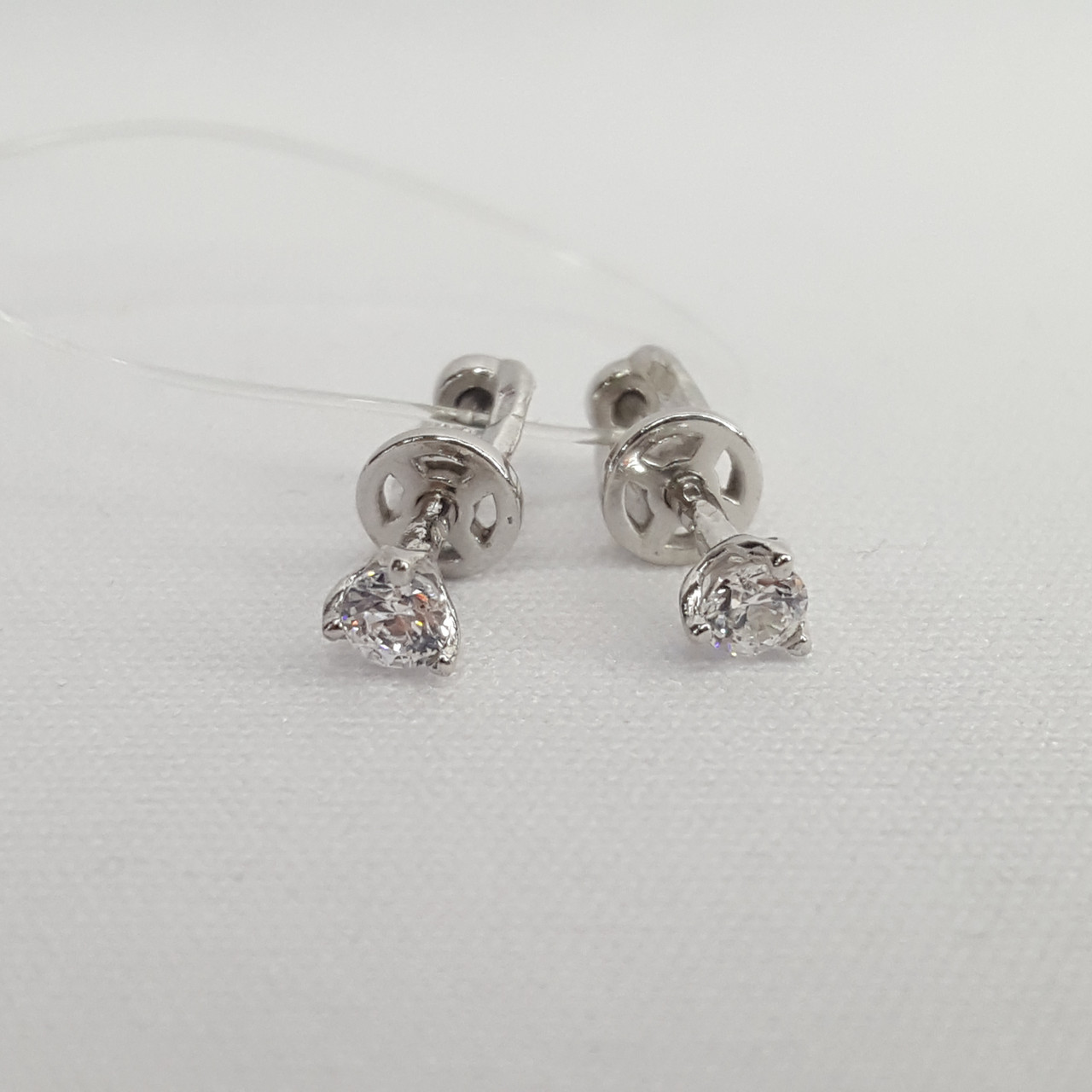 Серьги из серебра с фианитом swarovski Aquamarine 42088.5, фото 1