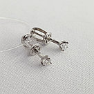 Серьги из серебра с фианитом swarovski Aquamarine 42088.5, фото 2