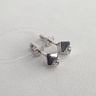 Серьги пуссеты из серебра  Фианит Aquamarine 48907А.5, фото 2