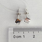 Серьги пуссеты из серебра  Фианит Aquamarine 48907А.5, фото 3