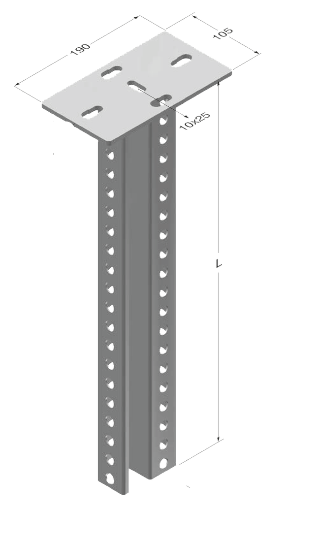 Стойка потолочная (двойная) 1400mm (id 106836272)