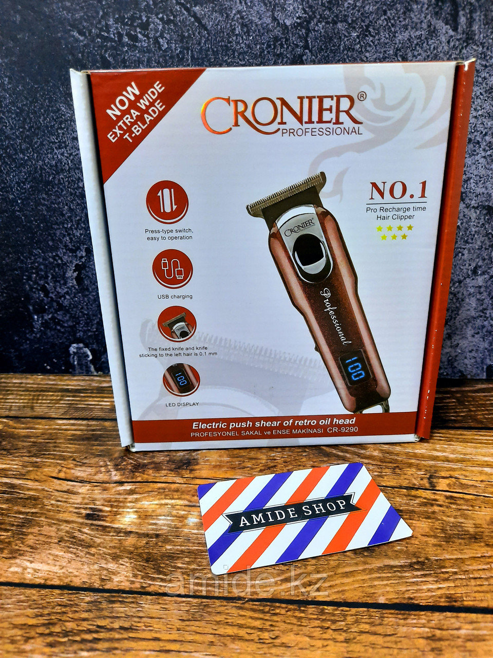Триммер для окантовки волос и бороды CRONIER CR-9290 - фото 8 - id-p96219049