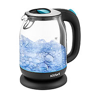 Электрический чайник Kitfort KT-654-1 черно-голубой